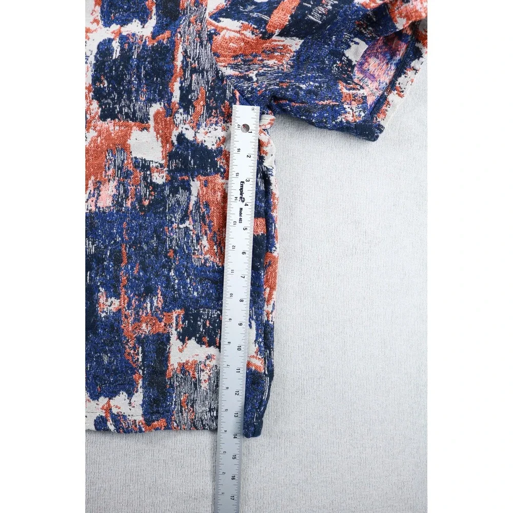 Fashion Nova Men Shirt Mens XL Blue Hayward Tapestry Short Sleeve Abstract New